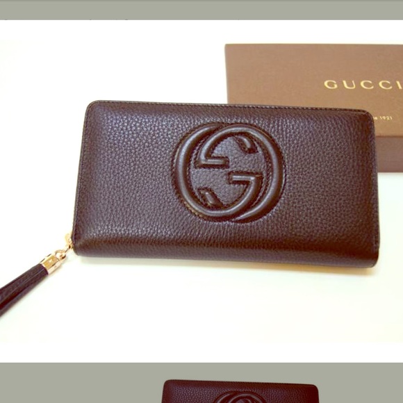 Gucci Handbags - Gucci Soho leather zip around wallet organizer
